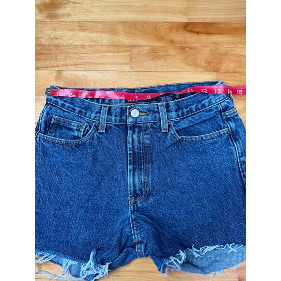 Vintage 90s Bongo Jean Shorts, Dark Wash Cutoffs, W28", 100% Cotton, Size 5/6 - Picture 5 of 10